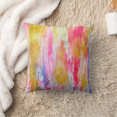 抽象芸術絵を描の流れ。モダンテクスチャ クッション (ブランケット)