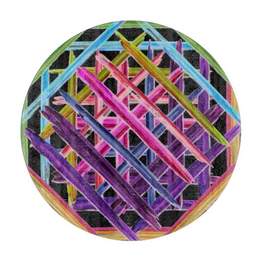 抽象芸術絵を描の絵を描ブラシ カッティングボード (正面)