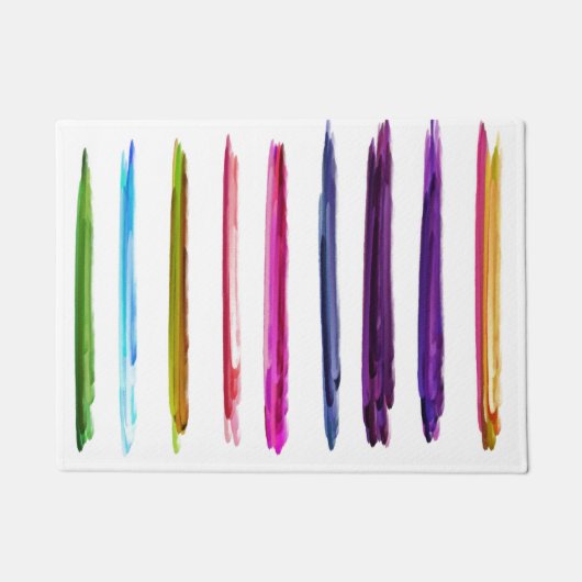 抽象芸術絵を描の絵を描ブラシ ドアマット (正面)