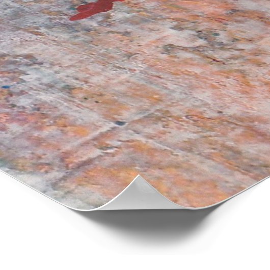 抽象芸術絵を描の背景。Mの作品 ポスター (角)