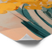 抽象芸術絵を描の花 ポスター (角)