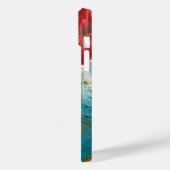 抽象芸術絵を描はティール（緑がかった色）で、赤はiPhone 14用 Case-Mate iPhoneケース (裏面 / 左)