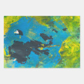 抽象芸術絵を描アクリルゲルプリントセット3 ラッピングペーパーシート (正面3)