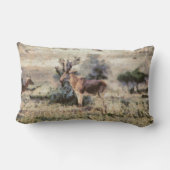 抽象芸術絵を描アンテロープ ランバークッション (裏面)