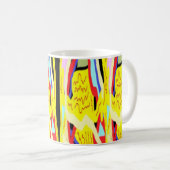 抽象芸術絵を描ア伝統的ート コーヒーマグカップ (正面右)