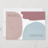 抽象芸術絵を描カラフル写真卒業パーティー 案内状 (裏面)