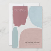 抽象芸術絵を描カラフル卒業党 案内状 (裏面)