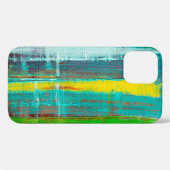 抽象芸術絵を描キャンバス油絵を描をパレット上に配置します。 Case-Mate iPhoneケース (裏面 (横))