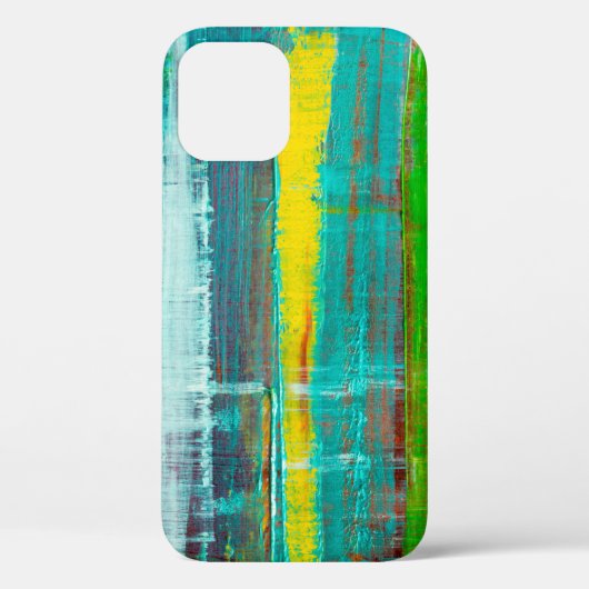 抽象芸術絵を描キャンバス油絵を描をパレット上に配置します。 Case-Mate iPhoneケース (裏面)