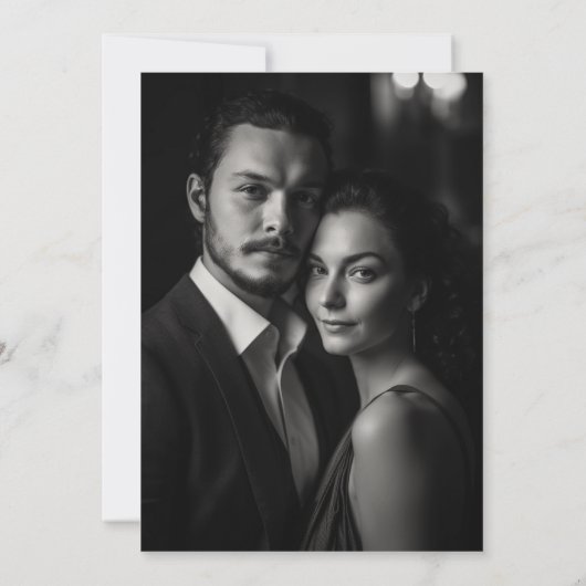 抽象芸術絵を描グモダンレーテラコッタ結婚ズ セーブザデート (裏面)