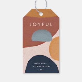 抽象芸術絵を描シェイプホリデーギフトラベル ギフトタグ