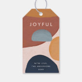 抽象芸術絵を描シェイプホリデーギフトラベル ギフトタグ (裏面)