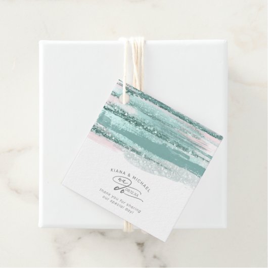 抽象芸術絵を描ストローク私たちは感謝を行うティール（緑がかった色）ID886 フェイバータグ (インサイチュ)