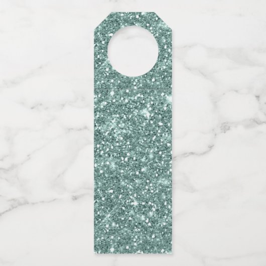 抽象芸術絵を描ストローク私たちは感謝を行うティール（緑がかった色）ID886 ボトルネックタグ (裏面)