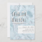 抽象芸術絵を描ストロ淡い色のークほこりっぽい青 招待状 (正面)