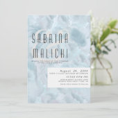 抽象芸術絵を描ストロ淡い色のークほこりっぽい青 招待状 (スタンド正面)