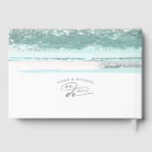 抽象芸術絵を描ストロ結婚ークのティール（緑がかった色）ID886 ゲストブック (裏面)