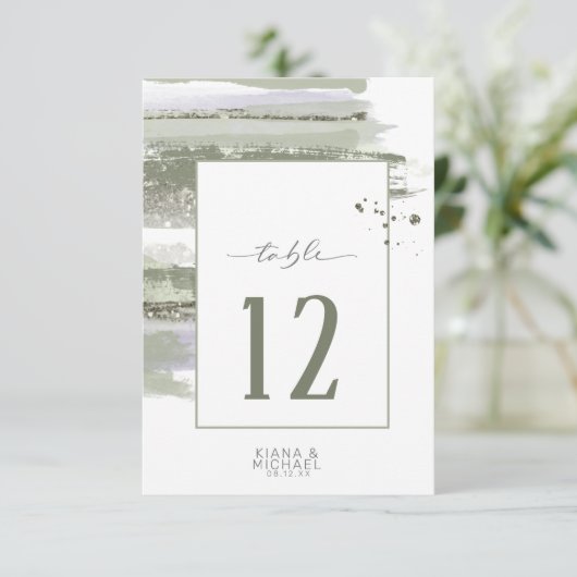 抽象芸術絵を描ストロ結婚ークのテーブルID886 招待状 (スタンド正面)