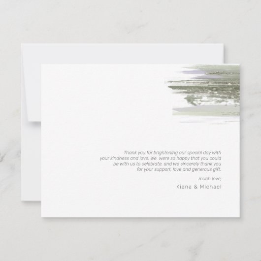 抽象芸術絵を描ストロ結婚ークの感謝ID886 サンキューカード (裏面)