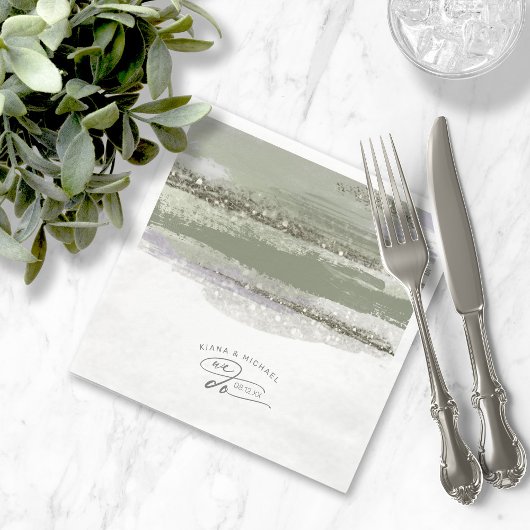 抽象芸術絵を描ストロ結婚ークのID886 スタンダードカクテルナプキン