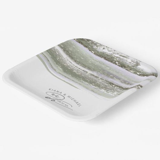 抽象芸術絵を描ストロ結婚ークのID886 ペーパープレート (傾斜あり)