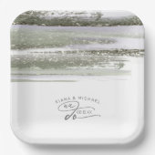 抽象芸術絵を描ストロ結婚ークのID886 ペーパープレート (正面)