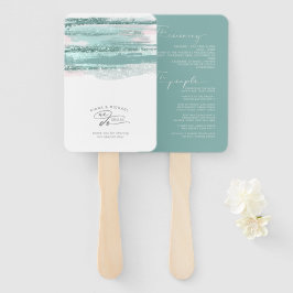 抽象芸術絵を描ストロ結婚ークWe Doティール(緑がかった色)ID886 ハンドファン