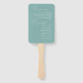 抽象芸術絵を描ストロ結婚ークWe Doティール(緑がかった色)ID886 ハンドファン (裏面)