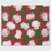 抽象芸術絵を描スポンジのクリスマス ラッピングペーパー (フラット)