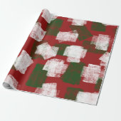 抽象芸術絵を描スポンジのクリスマス ラッピングペーパー (アンロールド)