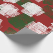 抽象芸術絵を描スポンジのクリスマス ラッピングペーパー (角)