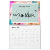 抽象芸術絵を描スール感動的引用文モノグラム カレンダー (3月 2026)