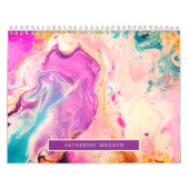 抽象芸術絵を描スール感動的引用文モノグラム カレンダー (カバー)