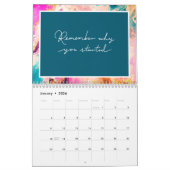 抽象芸術絵を描スール感動的引用文モノグラム カレンダー (1月 2026)