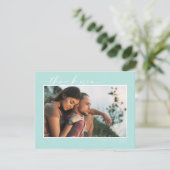 抽象芸術絵を描ス結婚ロークありがとうティール（緑がかった色）ID886 サンキューカード (スタンド正面)