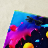 抽象芸術絵を描ス・スプラッシュ・アートワーク ビーチタオル (インサイチュ)