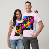 抽象芸術絵を描ス・スプラッシュ・アートワーク Tシャツ (ユニセックス)