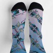 抽象芸術絵を描ズオンクルーソックス ソックス (上部)