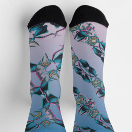 抽象芸術絵を描ズオンクルーソックス ソックス