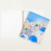 抽象芸術絵を描ズギリシャ島サントリーニ油過去 プランナー手帳 (ディスプレー)