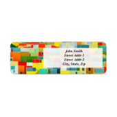 抽象芸術絵を描ズモダンヒルサイドハウス ラベル (正面)