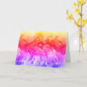 抽象芸術絵を描ズ中国の・ラットイヤー誕生日GC カード (黄色い花)