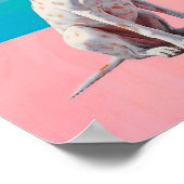 抽象芸術絵を描ズ犬コンテンポラリー、犬 ポスター (角)