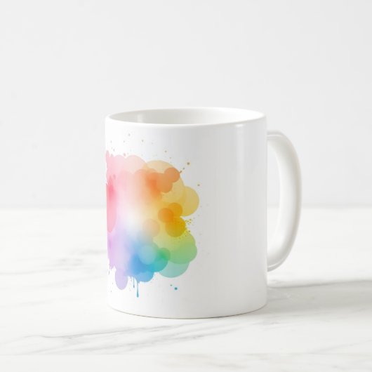 抽象芸術絵を描セラミックスマグ芸術的 – およびVi コーヒーマグカップ (正面右)