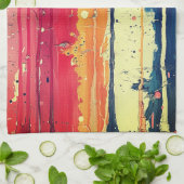 抽象芸術絵を描デザイン キッチンタオル (折り畳み)