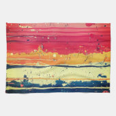 抽象芸術絵を描デザイン キッチンタオル (横)
