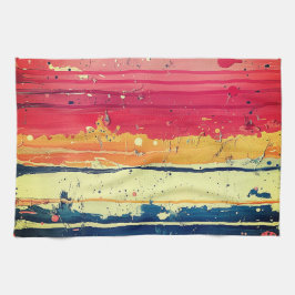 抽象芸術絵を描デザイン キッチンタオル