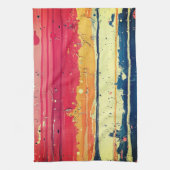 抽象芸術絵を描デザイン キッチンタオル (縦)