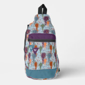 抽象芸術絵を描ドライモダンプ（ばちゃばちゃ）跳ねるモノグラム スリングバッグ (正面)