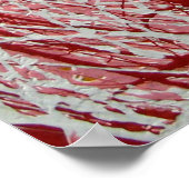 抽象芸術絵を描ドリップ白 ポスター (角)